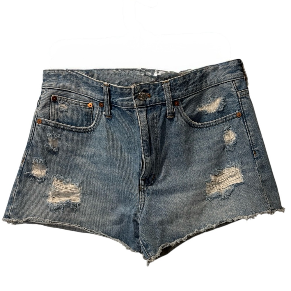 MadeWell Distressed Denim Blue Shorts